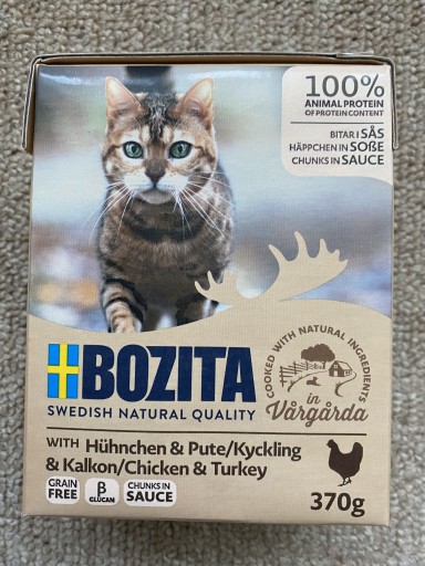 Zdjęcie oferty: Karma mokra Bozita dla kotów 8x370g kurczak indyk