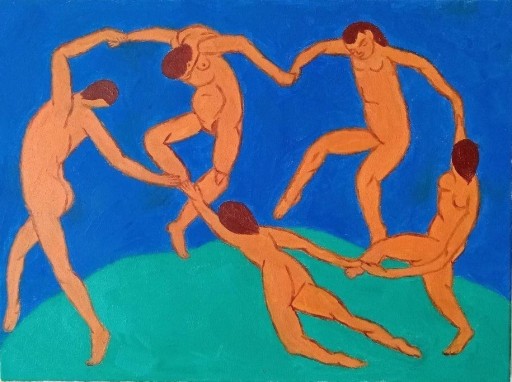 Zdjęcie oferty: Obraz-kopia Henri Matisse "Taniec", farby olejowy