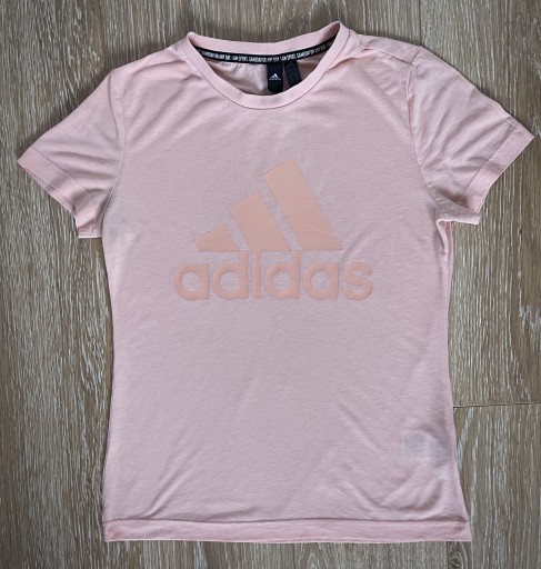 Zdjęcie oferty: T-shirt damski adidas pudrowy róż morela S 36