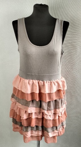 Zdjęcie oferty: Sukienka z wiskozy falbankami H&M rozmiar L bdb 