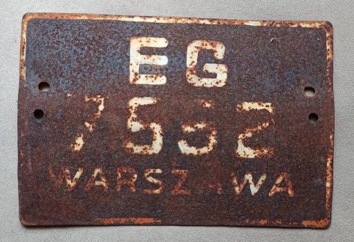 Zdjęcie oferty: Stara tablica rejestracyjna motocyklowa Warszawa