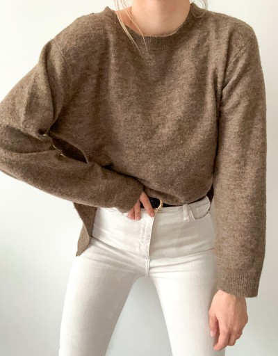 Zdjęcie oferty: Sweter ciepły H&M brązowy wełna oversize a47