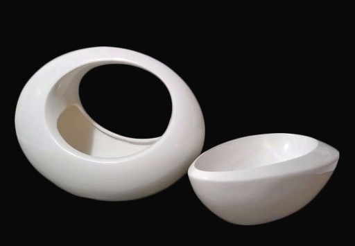 Zdjęcie oferty: Wielkanoc designerska ceramika biały zestaw 2 elem