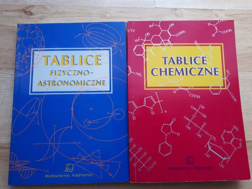 Zdjęcie oferty: Tablice chemiczne oraz fizyczno-astronomiczne