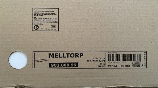 Zdjęcie oferty: IKEA MELLTORP blat biały 125x75 cm