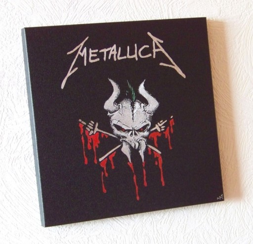 Zdjęcie oferty: Metallica obrazek ręcznie grawerowany Oryg.Prezent