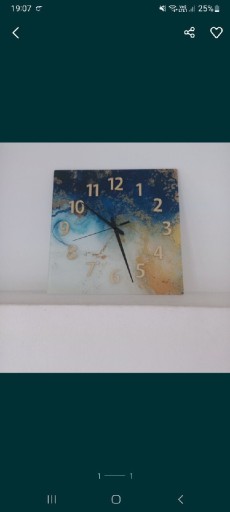 Zdjęcie oferty: Zegar ścienny MARMUR NIEBIESKI - Ultra cichy - 30 CM SUPER DESIGN