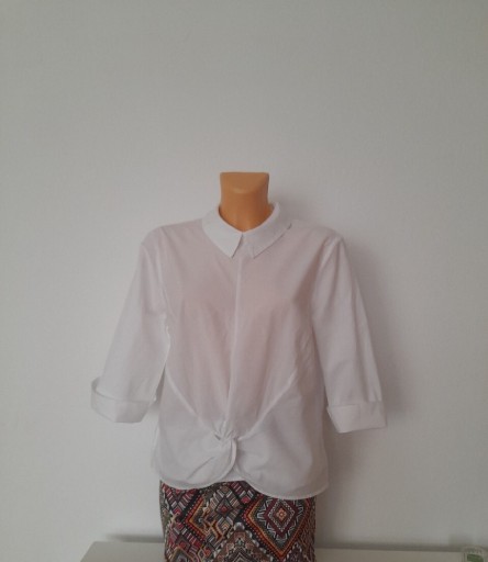 Zdjęcie oferty: Biała bawełniana bluzka damska H&M r. 44