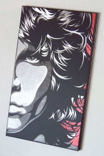 Zdjęcie oferty: The Doors Jim Morrison Rzeźbiony obraz... Grawer