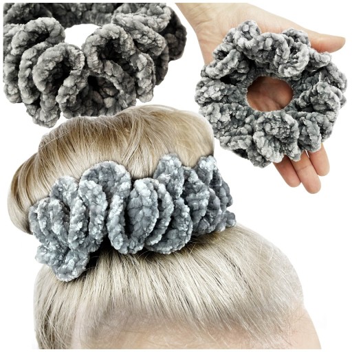 Zdjęcie oferty: GUMKA DO WŁOSÓW FROTKA SCRUNCHIES HANDEMADE SZARA