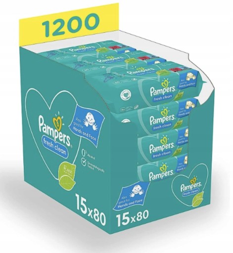 Zdjęcie oferty: Chusteczki nawilżane Pampers Fresh Clean 15x80szt.