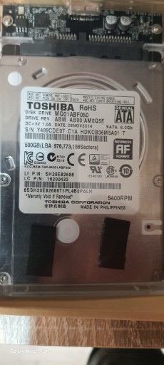 Zdjęcie oferty: Dysk przenośny  USB 3.0 tanio 500gb Toshiba