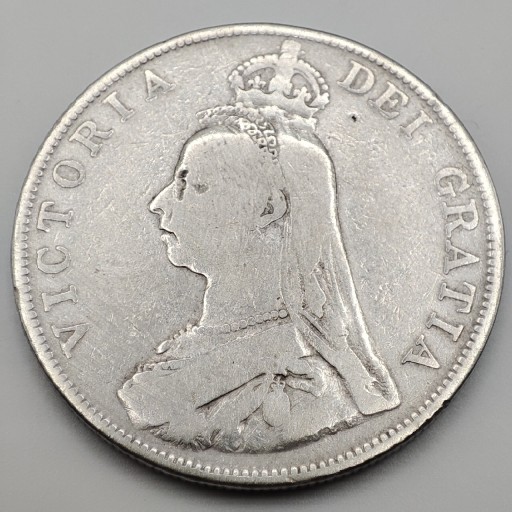 Zdjęcie oferty: Srebrna moneta 4 szylingi (2 floreny) 1889r Anglia