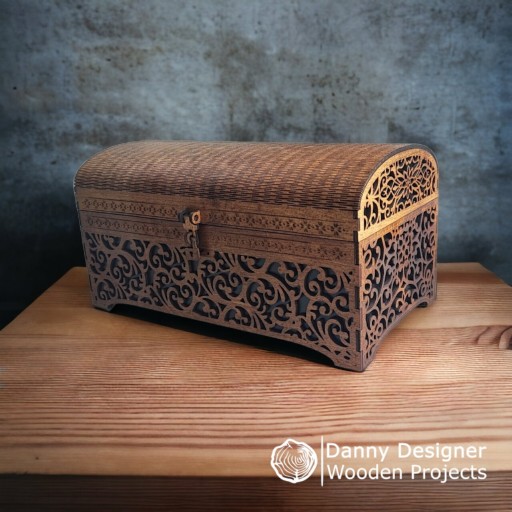 Zdjęcie oferty: Zamykana drewniana szkatułka w stylu boho (roz. M)
