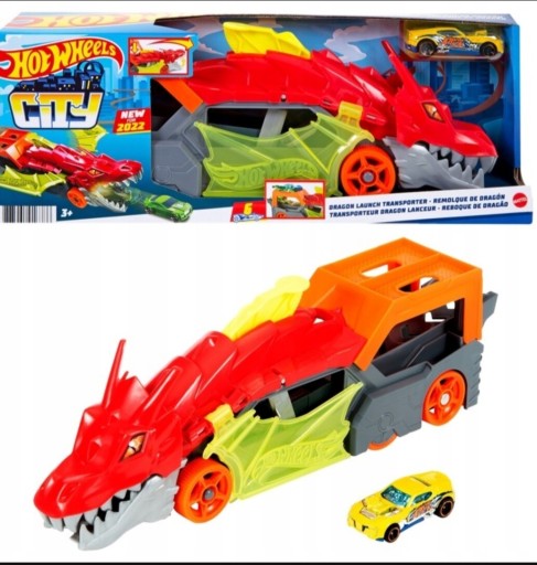 Zdjęcie oferty: Transporter Hot Wheels wyrzutnia smok GTK42 