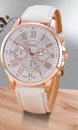 Zdjęcie oferty: Piękny biało złoty zegarek TOP
