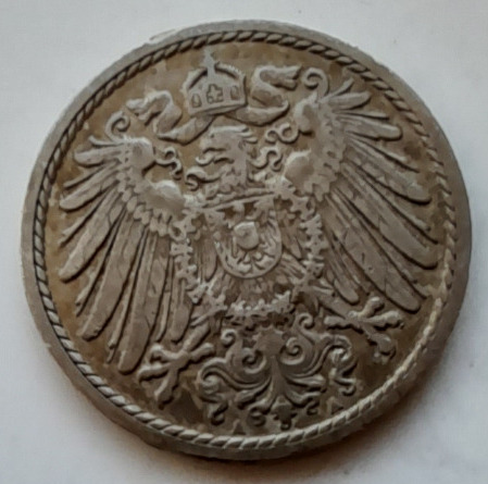 Zdjęcie oferty: Niemcy Cesarstwo Niemieckie 5 fenigów, 1897 A