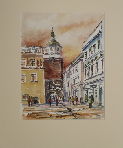 Zdjęcie oferty: Lublin Brama Krakowska  AKWARELA 40x50 cm