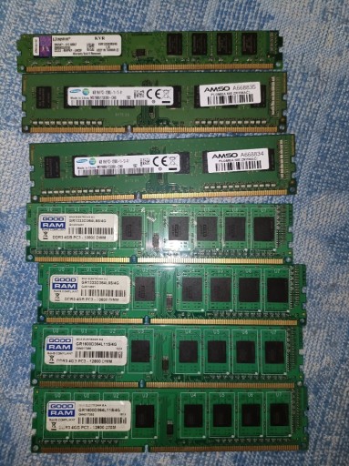 Zdjęcie oferty: 7 Modułów Pamięci RAM DDR3 1333MHz 4GB (Łącznie 28GB)
