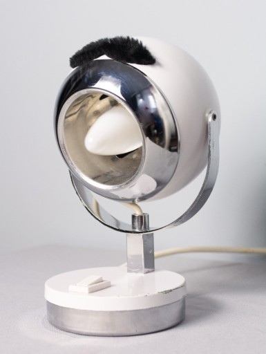 Zdjęcie oferty: Space age Eyeball `1970r biała lampka biurkowa vin