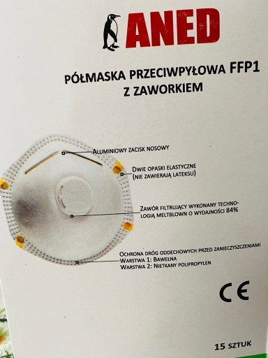 Zdjęcie oferty: Półmaska  FFP1 Z zaworkiem cena za 15 szt 