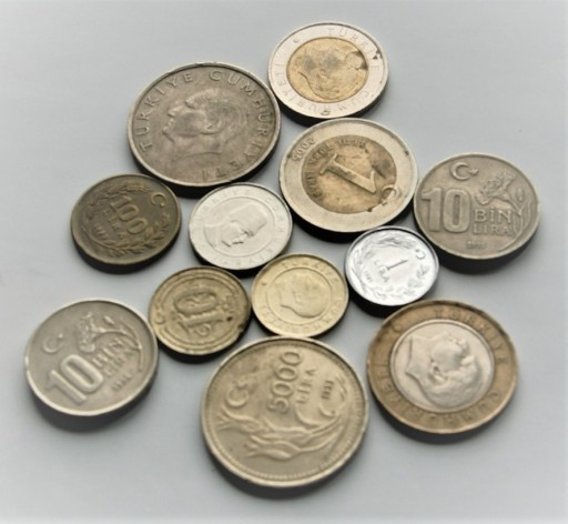 Zdjęcie oferty: Turcja zestaw 12 monet ze zdjęcia