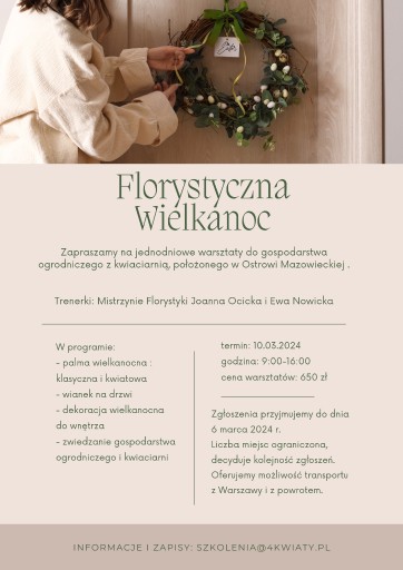 Zdjęcie oferty: Warsztaty florystyczne Wielkanoc, prezent voucher