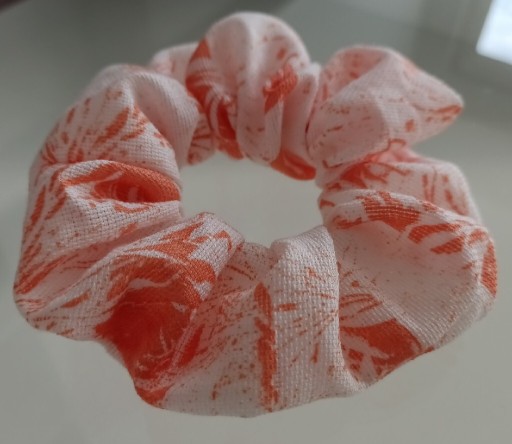 Zdjęcie oferty: Scrunchie zawijka bawełna pomarańczowe wzory