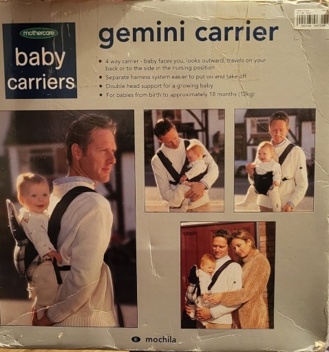 Zdjęcie oferty: Nosidełko Mothercare Gemini Carrier Gratisy 