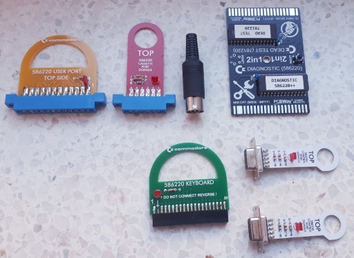 Zdjęcie oferty: Cartridge DIAGNOSTIC TEST + dongle Commodore C64