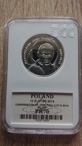 Zdjęcie oferty: 10zł.2014r-Kanonizacja J.P.II-PR70