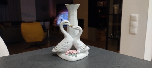 Zdjęcie oferty: Świecznik z łabędziem prezent na walentynki 