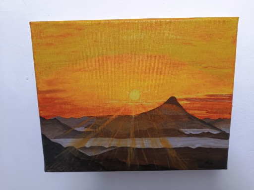 Zdjęcie oferty: Obraz akrylowy "Wschód słońca" 30x24 impresja