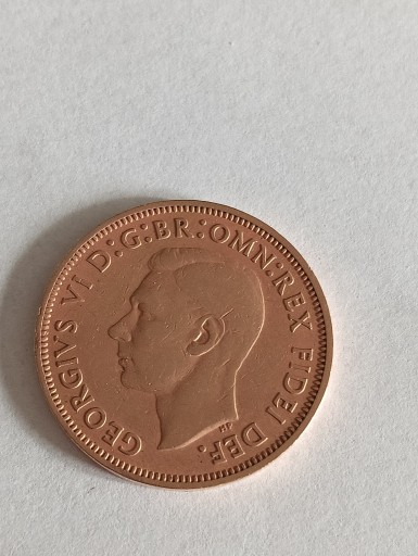 Zdjęcie oferty: Wielka Brytania half penny 1949