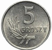 Zdjęcie oferty: Dwie monety- 5 groszy z 1970r. Mennicze, aluminium