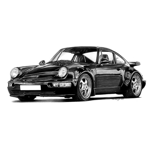 Zdjęcie oferty: Porsche Turbo rysunek na zamówienie A3