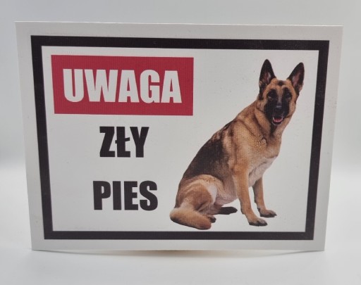 Zdjęcie oferty: Tabliczka uwaga zły pies owczarek niemiecki