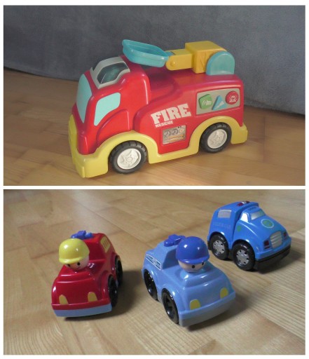 Zdjęcie oferty: samochody zabawkowe straż  policja  4szt.  (1 duży i 3 małe)