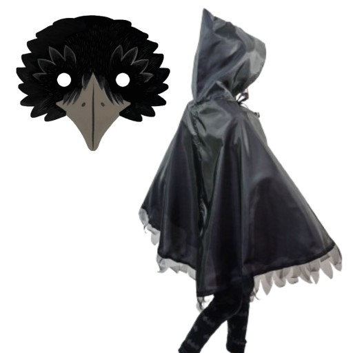 Zdjęcie oferty: Kruk peleryna maska kruka czarny ptak wrona
