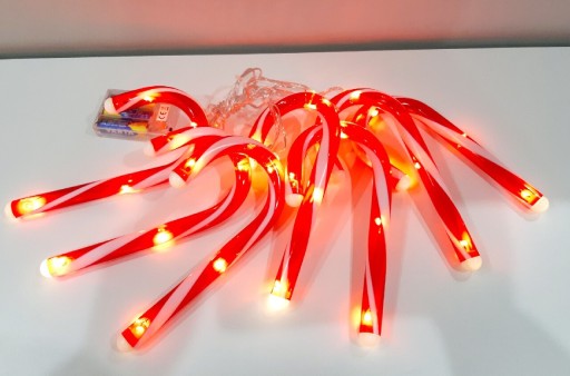 Zdjęcie oferty: Lampki świąteczne laski cukrowe Boże Narodzenie 