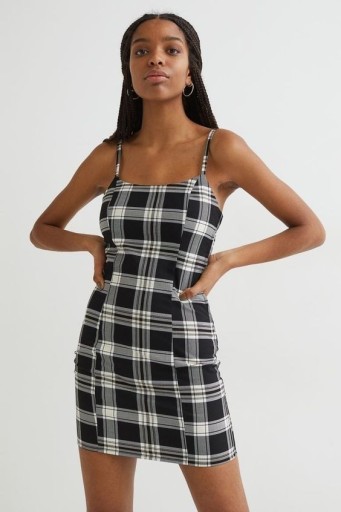 Zdjęcie oferty: H&M sukienka w kratkę czarno-białą NOWA XS S