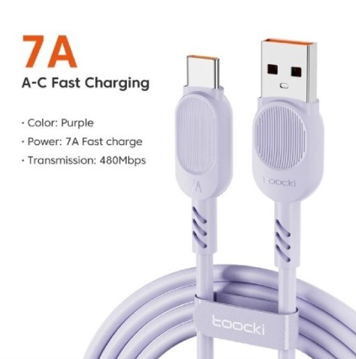 Zdjęcie oferty: Kabel USB C 7A szybkie ładowanie QC Toocki  1m