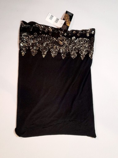 Zdjęcie oferty: Sukienka czarna złota elegancka naszyjnik