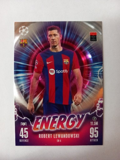 Zdjęcie oferty: TOPPS CHAMPIONS LEAGUE 2024 ENERGY LEWANDOWSKI EN4