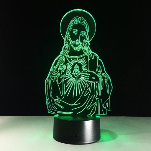 Zdjęcie oferty: Lampka Led 3D serce Jezusa