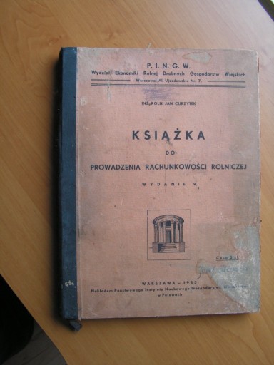 Zdjęcie oferty: Książka do prow. gosp. rolnych z 35 r - m.  Biała