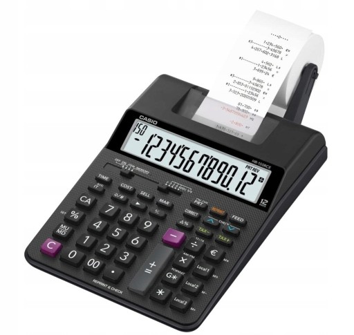 Zdjęcie oferty: KALKULATOR Z DRUKARKĄ CASIO HR-150RCE 12 POZYCJI ZASILACZ BATERIE