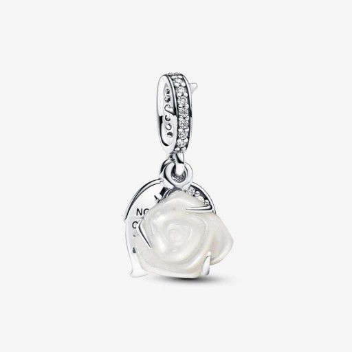 Zdjęcie oferty: Pandora Podwójny charms Kwitnąca biała róża