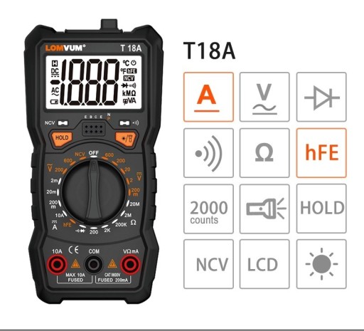 Zdjęcie oferty: Profesjonalny Miernik Multimetr LOMVUM T18A 