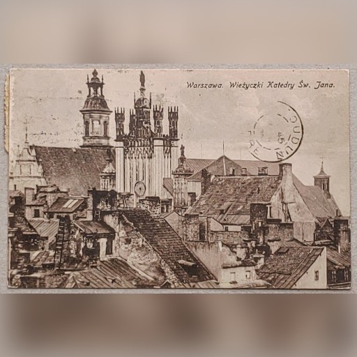 Zdjęcie oferty: Warszawa - Wieżyczki Katedry Św. Jana - 1923 r.